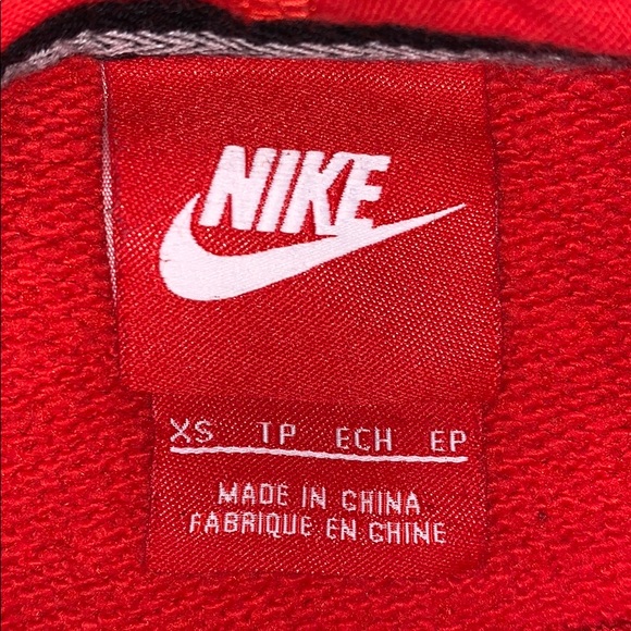 A red turtle neck Nike Hoodie. - Picture 2 of 2